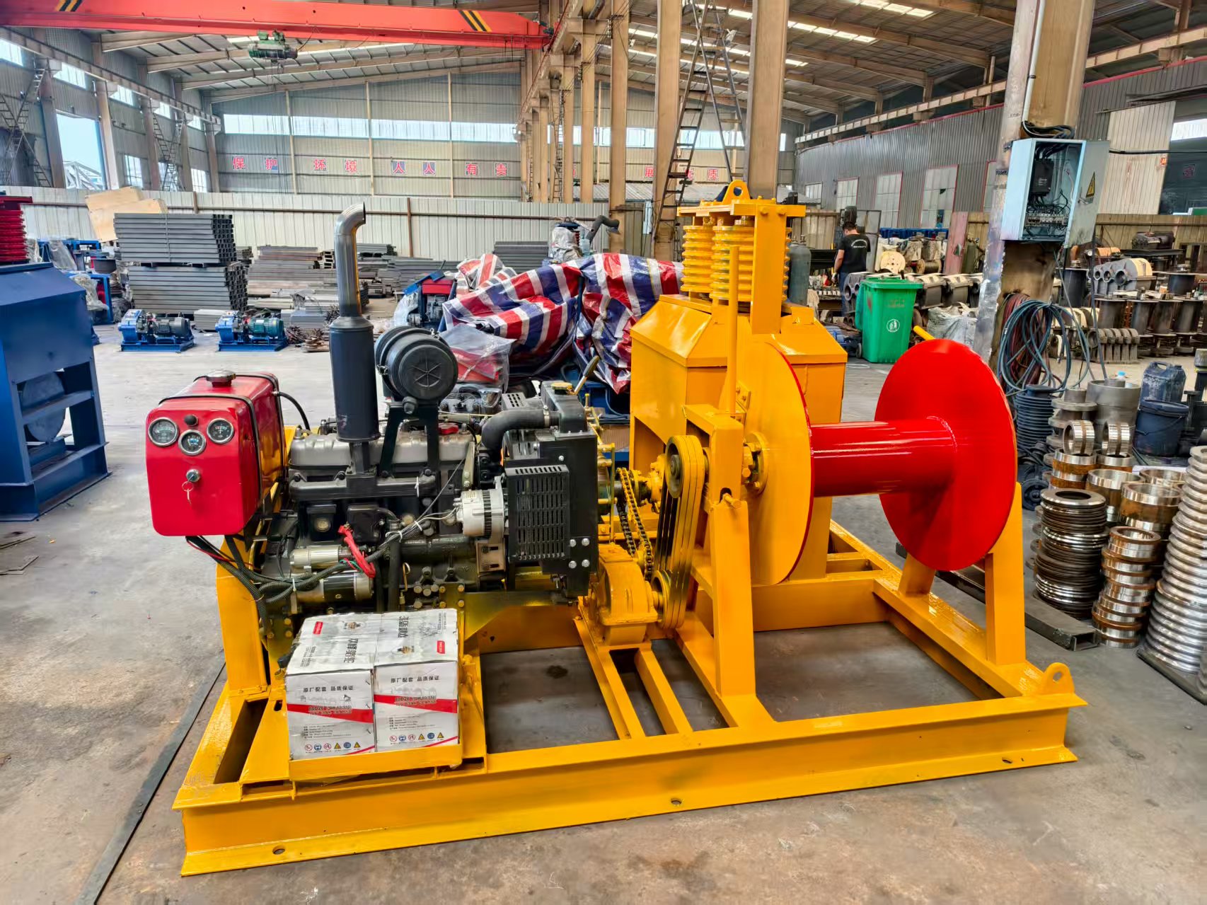 郑州荣晶卷扬机定制化生产流程图